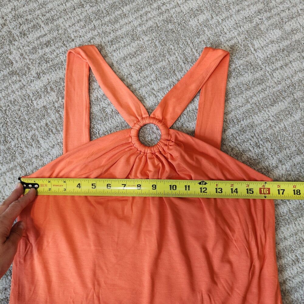 Trina Turk women's key hole shelf bra tank top orange size M - Picture 3 of 10